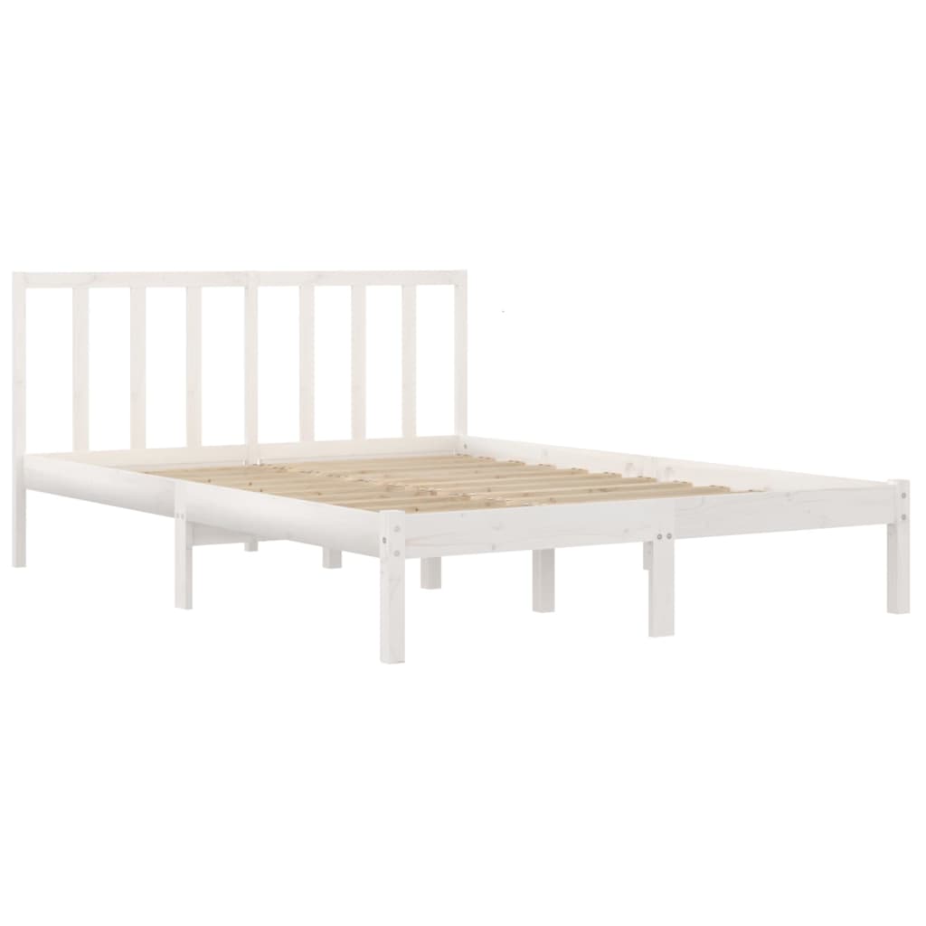Sengeramme hvit heltre furu 140x200 cm