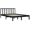 Sengeramme svart heltre furu 150x200 cm King Size