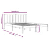 Sengeramme svart heltre furu 150x200 cm King Size