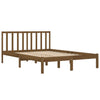 Sengeramme honningbrun heltre furu 200x200 cm