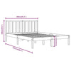 Sengeramme honningbrun heltre furu 200x200 cm