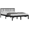 Sengeramme svart heltre furu 200x200 cm