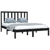 Sengeramme svart heltre furu 140x190 cm