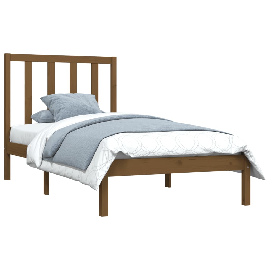 Sengeramme honningbrun heltre furu 100x200 cm