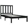 Sengeramme svart heltre furu 100x200 cm