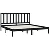 Sengeramme svart heltre furu 200x200 cm