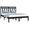 Sengeramme svart heltre 140x190 cm
