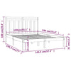 Sengeramme svart heltre 140x190 cm