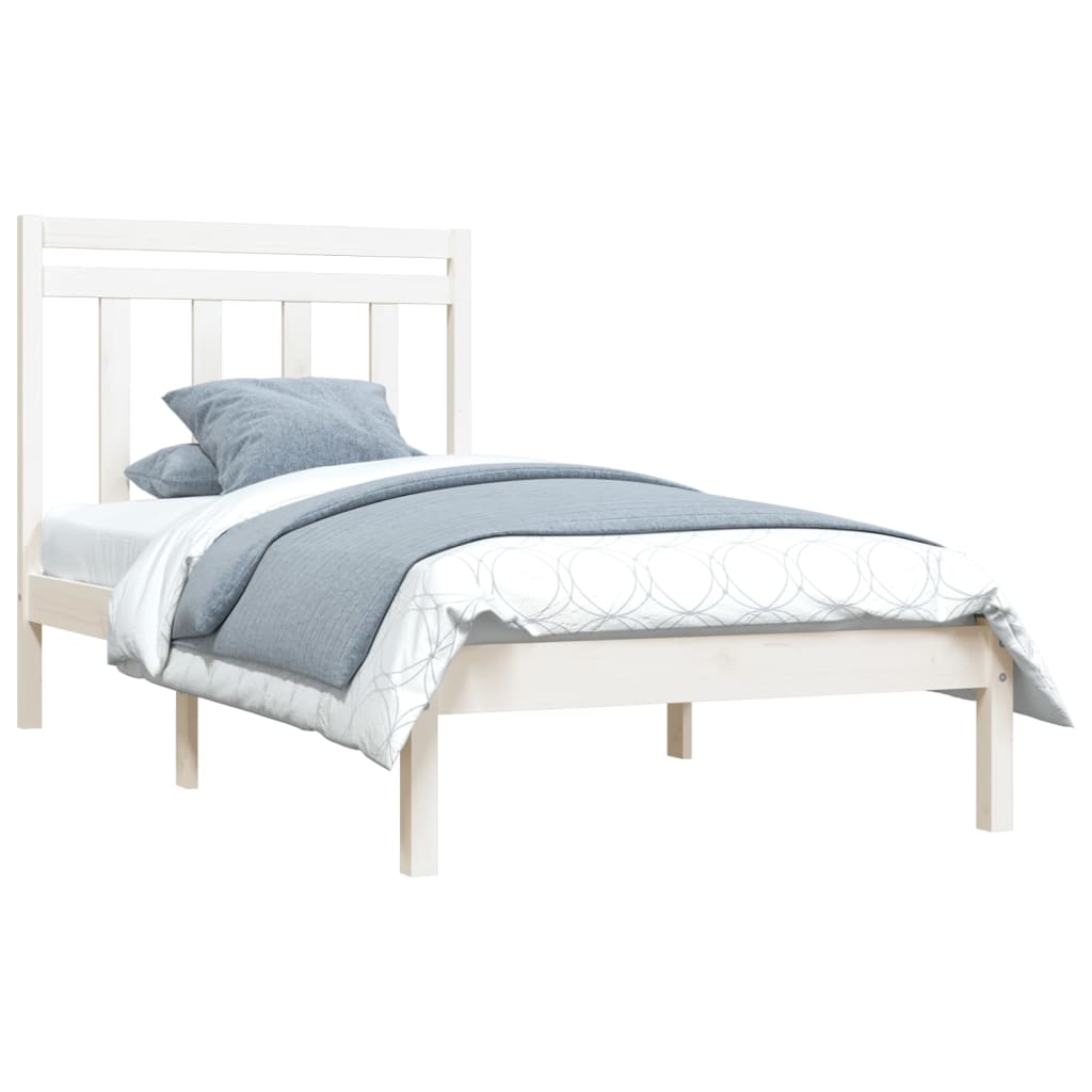 Sengeramme hvit heltre 100x200 cm