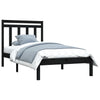 Sengeramme svart heltre 100x200 cm