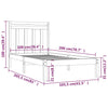 Sengeramme svart heltre 100x200 cm