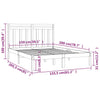 Sengeramme svart heltre 150x200 cm King Size