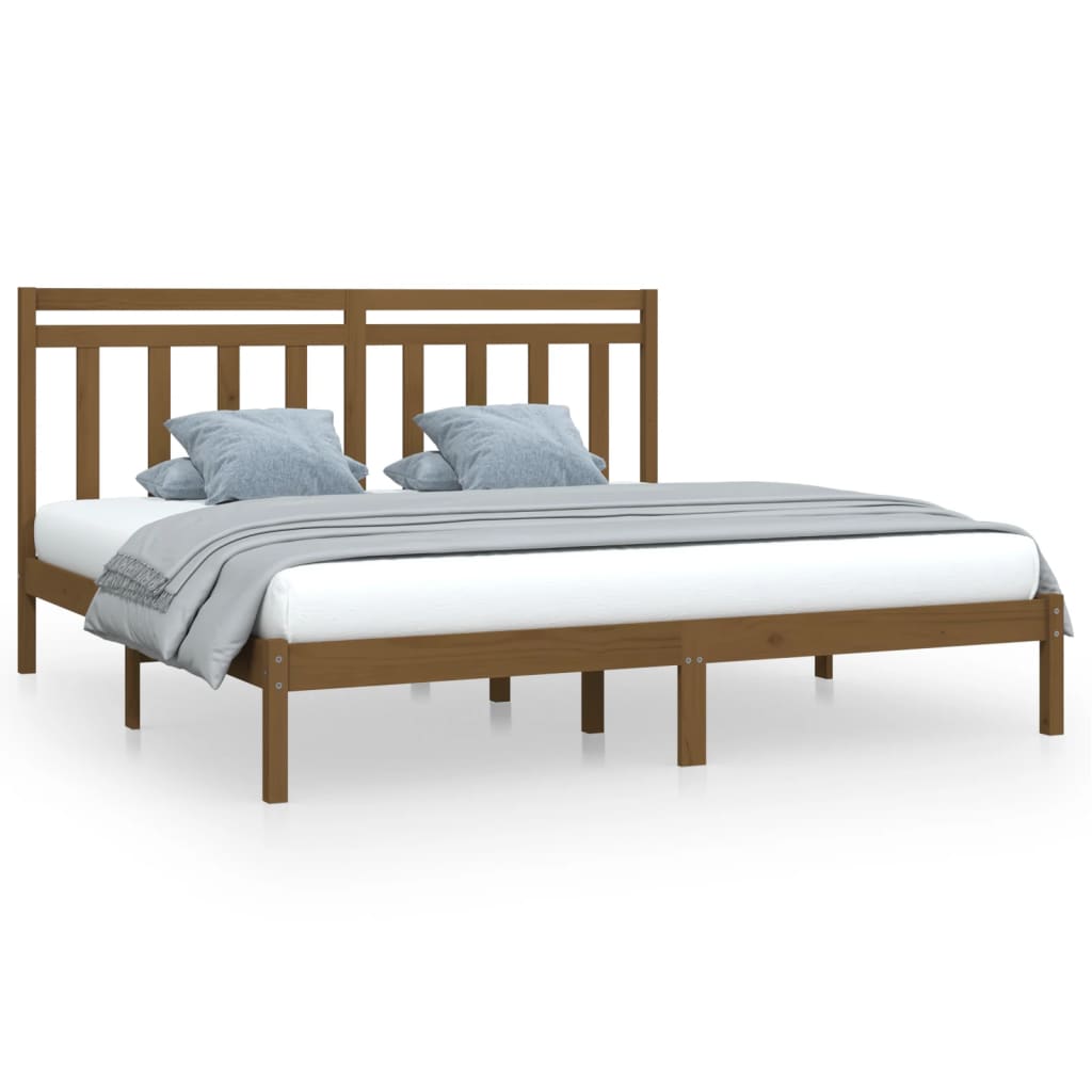 Sengeramme honningbrun heltre200x200 cm