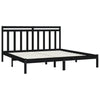 Sengeramme svart heltre200x200 cm
