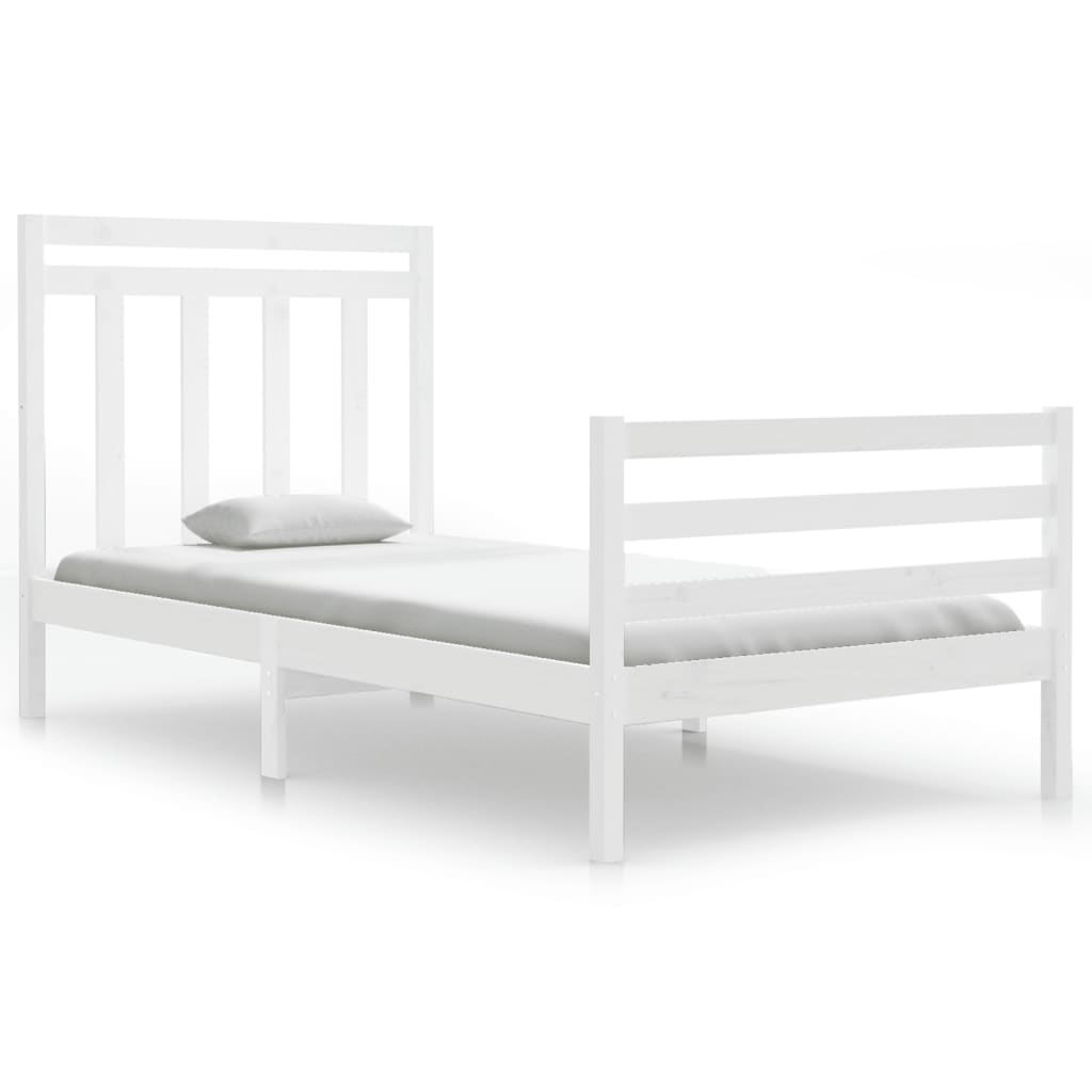 Sengeramme hvit heltre 100x200 cm