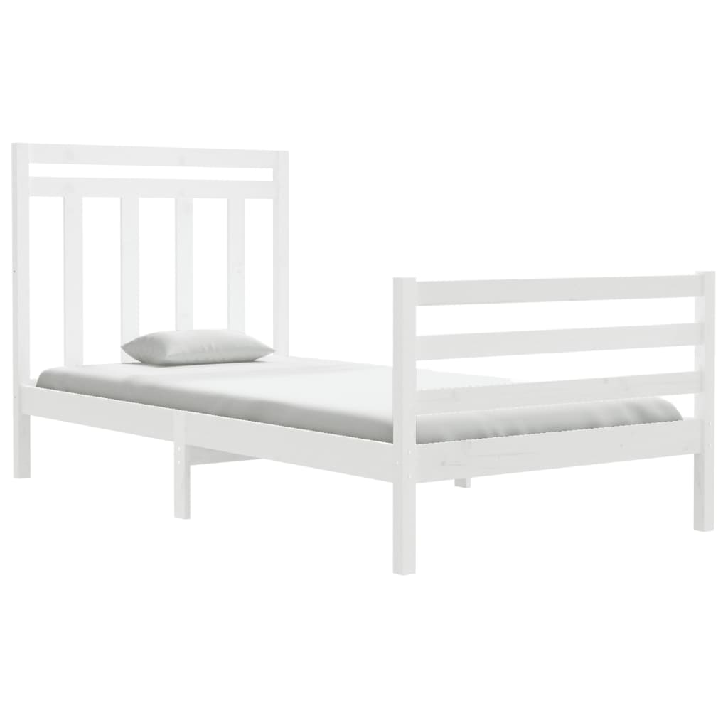 Sengeramme hvit heltre 100x200 cm