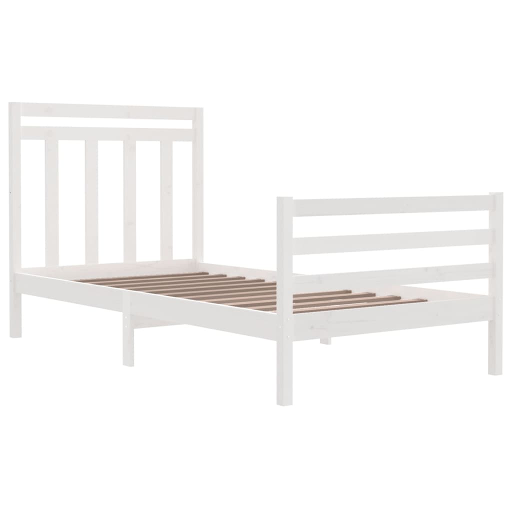 Sengeramme hvit heltre 100x200 cm