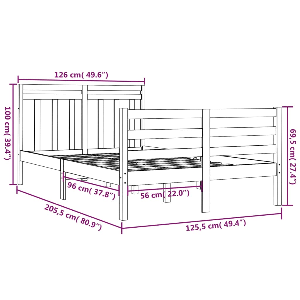 Sengeramme heltre 120x200 cm