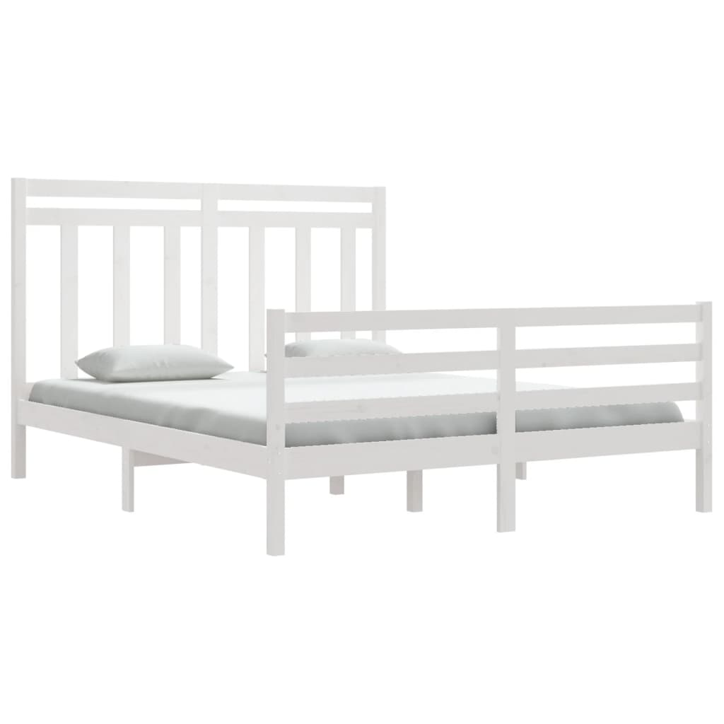 Sengeramme hvit heltre160x200 cm