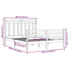 Sengeramme hvit heltre160x200 cm