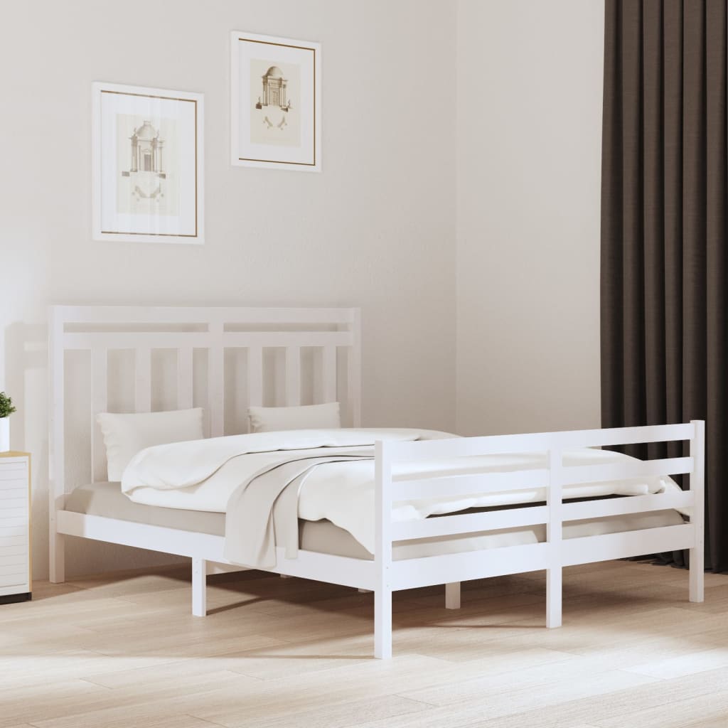 Sengeramme hvit heltre160x200 cm