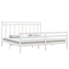 Sengeramme hvit heltre 200x200 cm