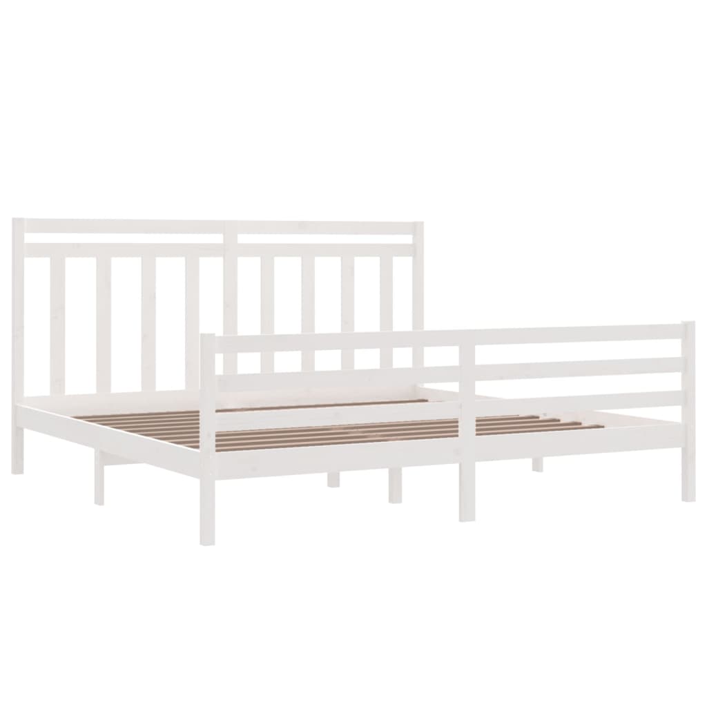 Sengeramme hvit heltre 200x200 cm