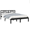 Sengeramme svart heltre 140x190 cm