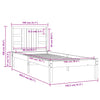 Sengeramme heltre furu 100x200 cm