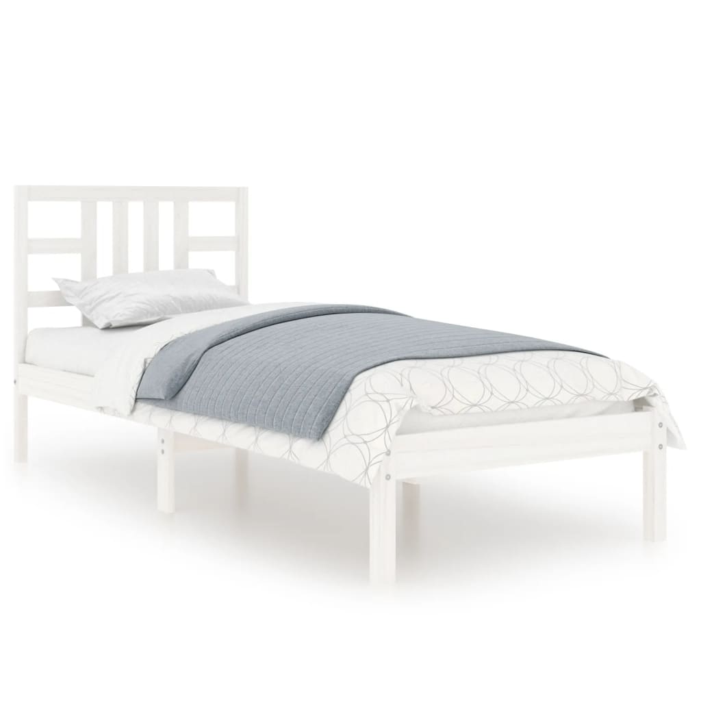Sengeramme hvit heltre 100x200 cm