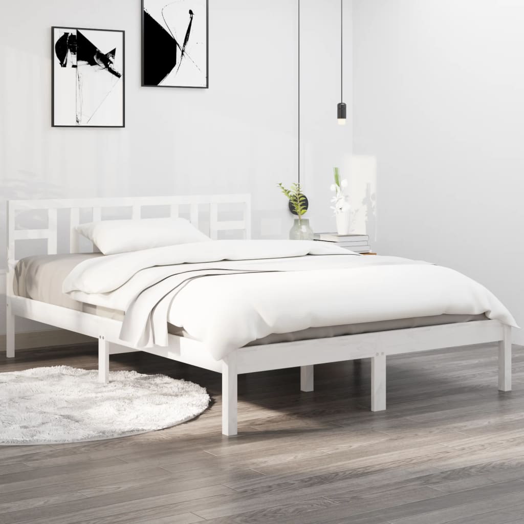 Sengeramme hvit heltre200x200 cm