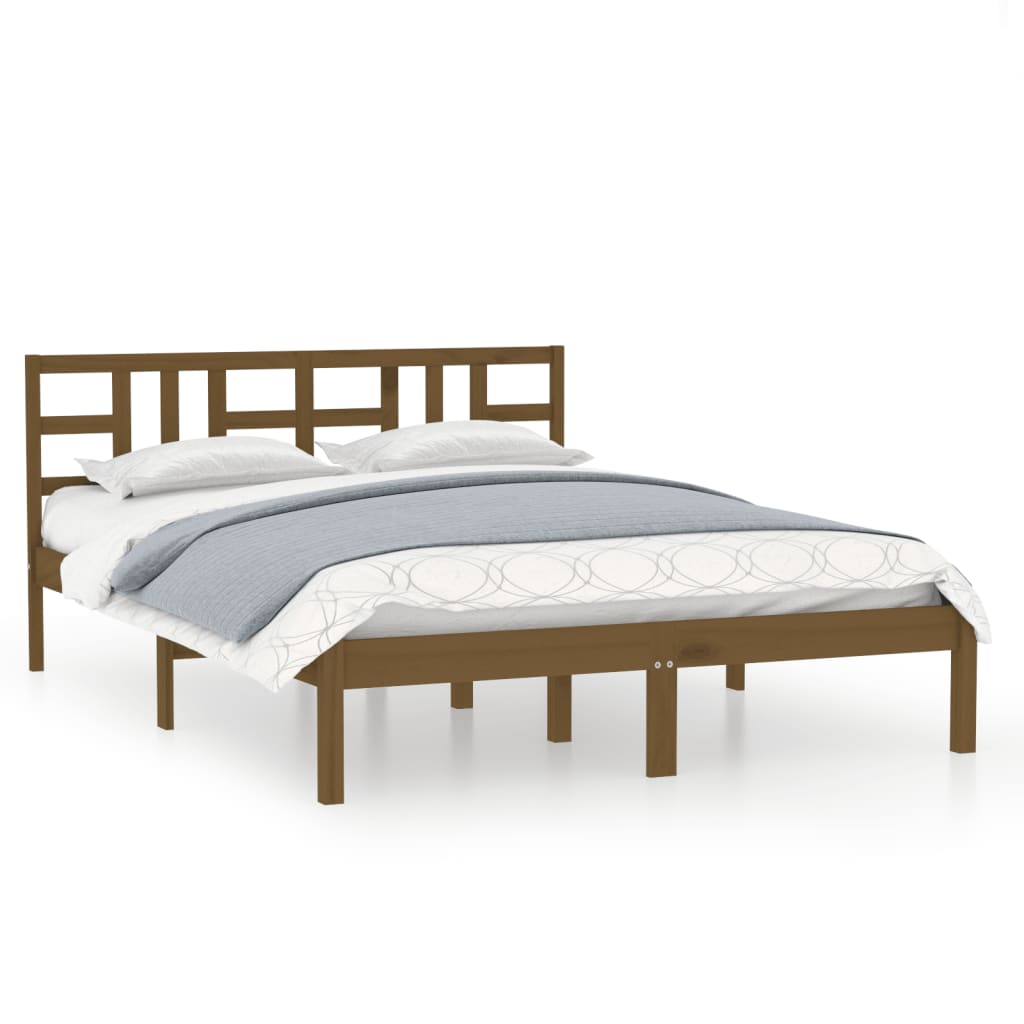 Sengeramme honningbrun heltre200x200 cm