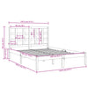 Sengeramme svart heltre 140x190 cm