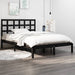 Sengeramme svart heltre 140x190 cm