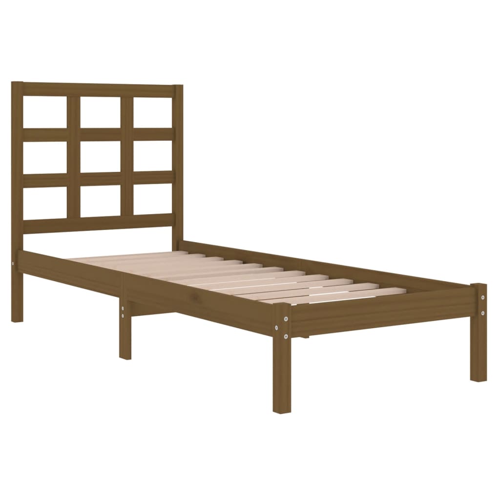 Sengeramme honningbrun heltre 100x200 cm