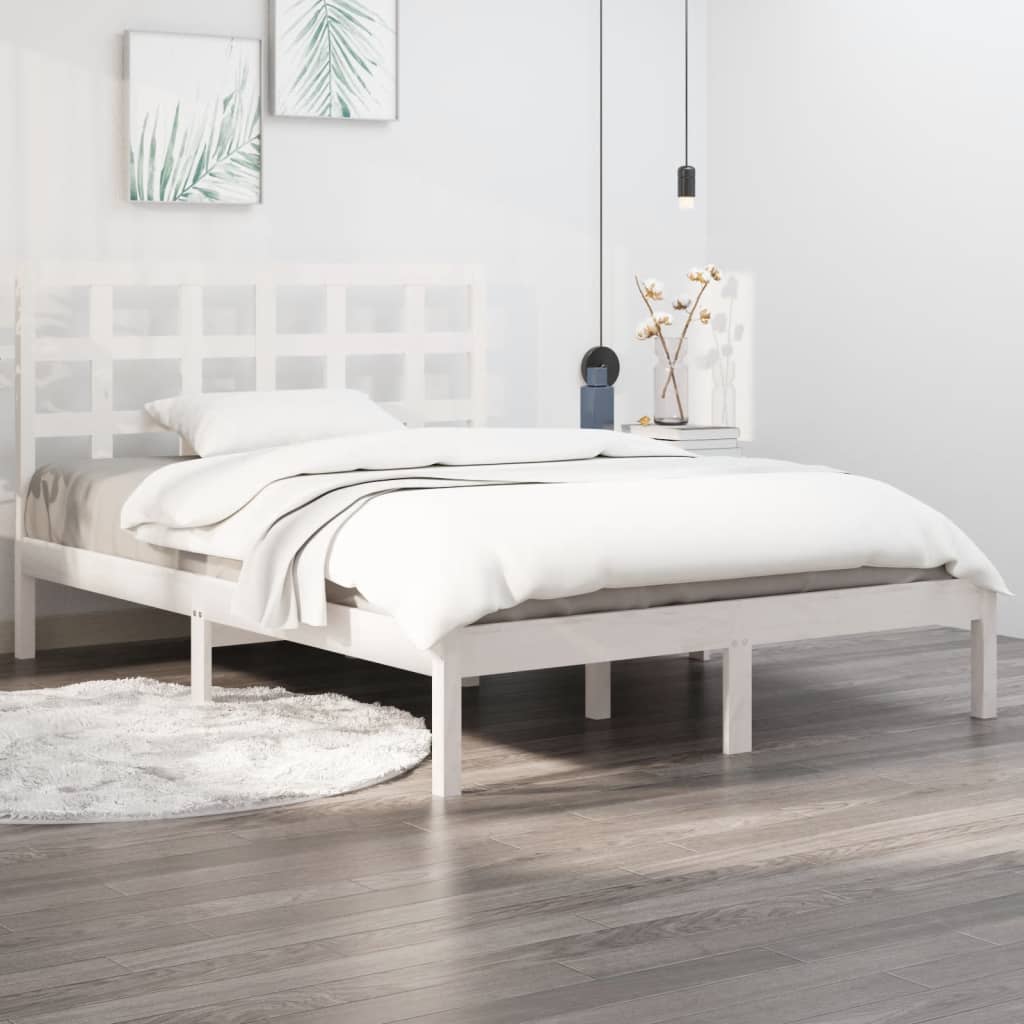 Sengeramme hvit heltre200x200 cm