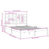 Sengeramme svart heltre200x200 cm