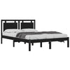 Sengeramme svart heltre200x200 cm