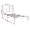 Sengeramme honningbrun heltre furu 100x200 cm