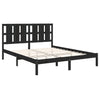 Sengeramme svart heltre 150x200 cm King Size