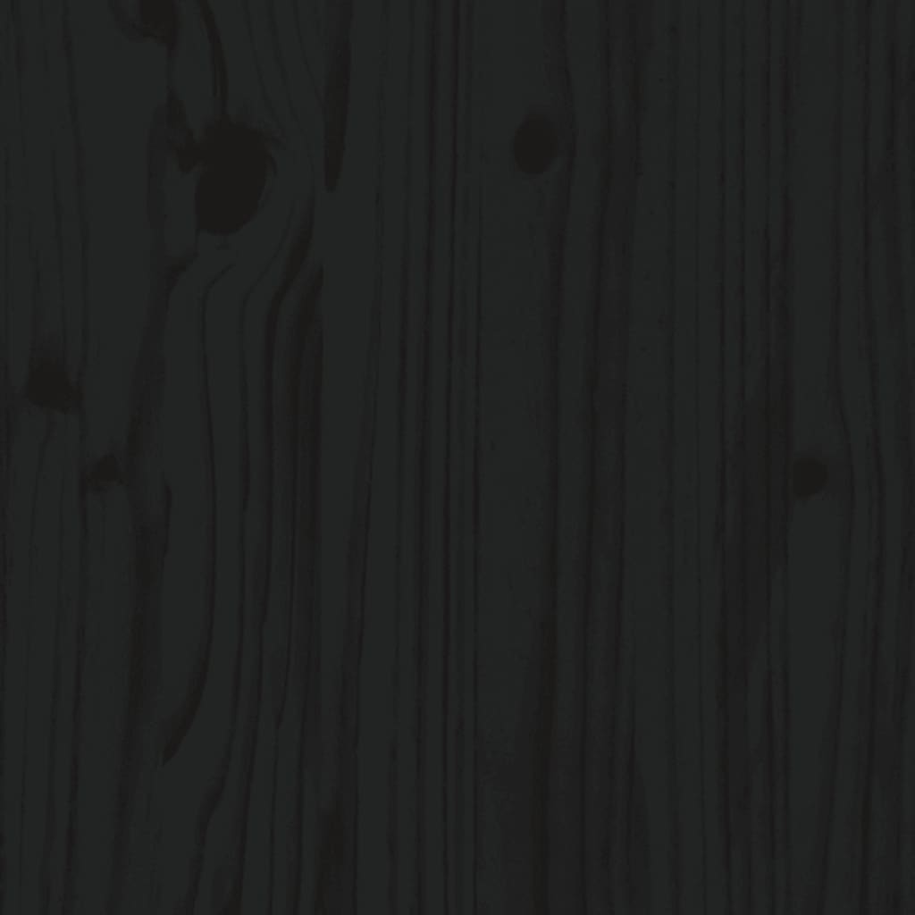 Sengeramme svart heltre 150x200 cm King Size
