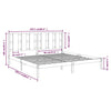 Sengeramme med madrass hvit 200x200 cm heltre furu