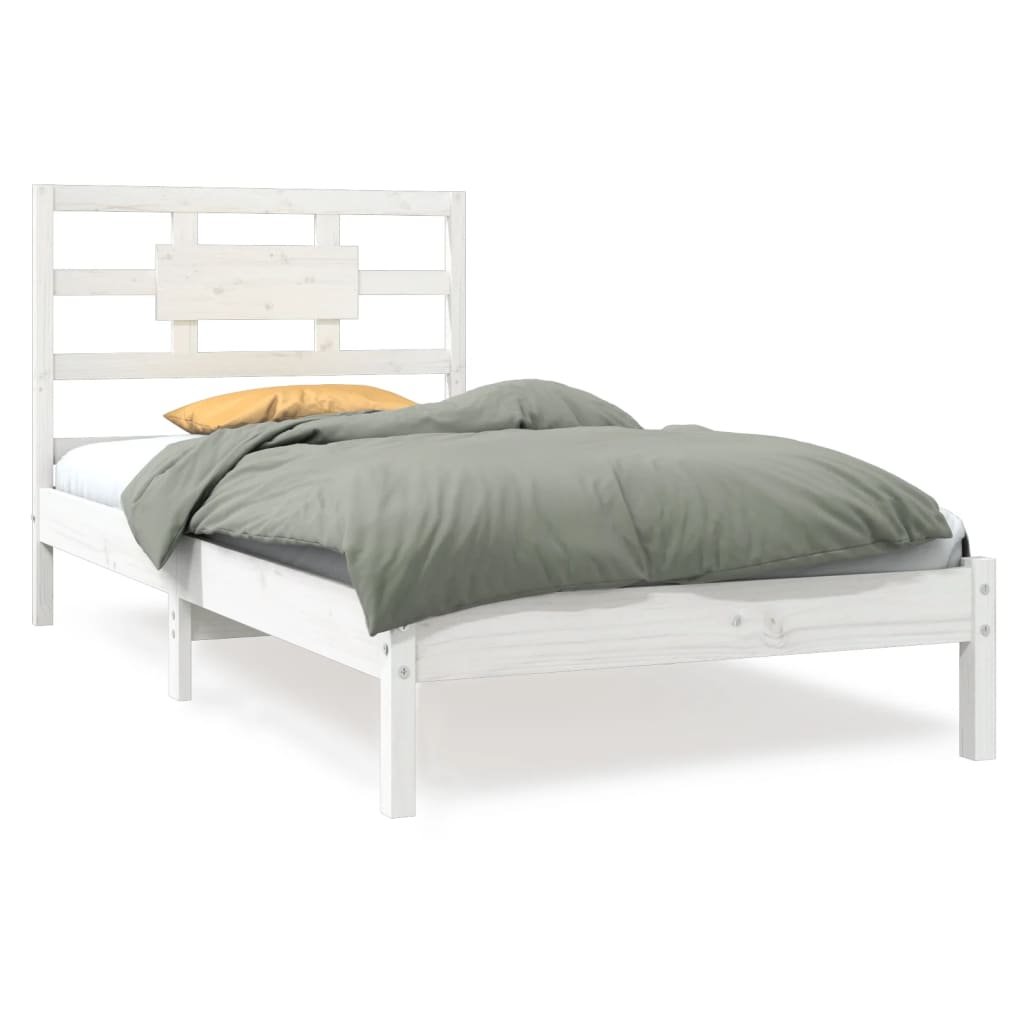 Sengeramme hvit heltre 90x200 cm