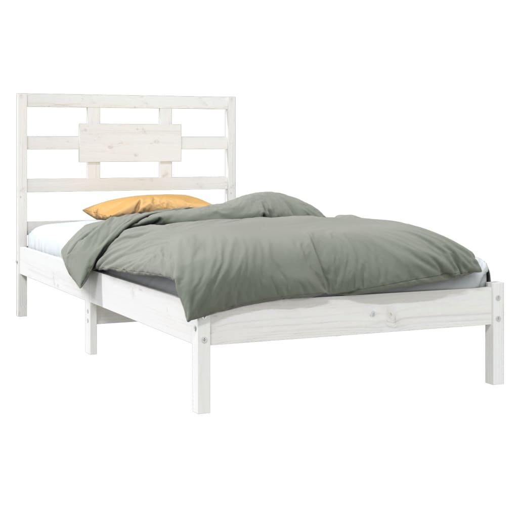 Sengeramme hvit heltre 90x200 cm