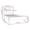 Sengeramme hvit heltre 90x200 cm