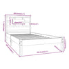 Sengeramme honningbrun heltre 100x200 cm