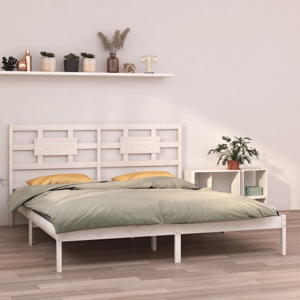 Sengeramme hvit heltre200x200 cm