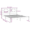 Sengeramme honningbrun heltre200x200 cm