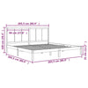 Sengeramme honningbrun heltre furu 200x200 cm
