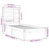 Sengeramme honningbrun heltre 100x200 cm